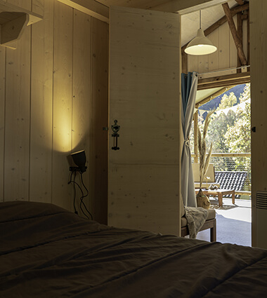 Location de chalet chambre avec lit double