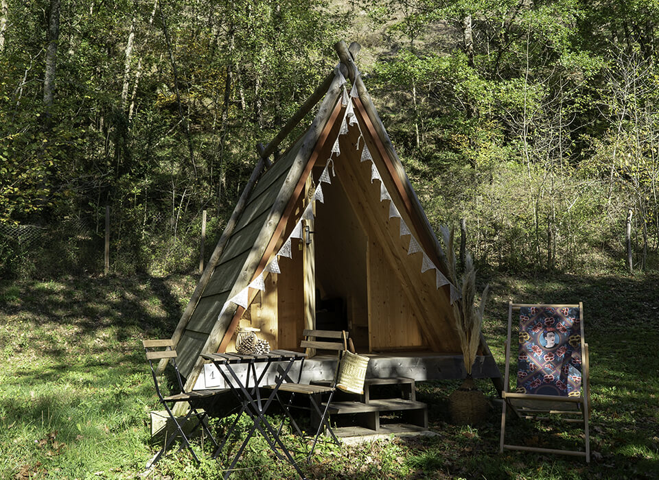 Unusual accommodation, teepee in the Tarn